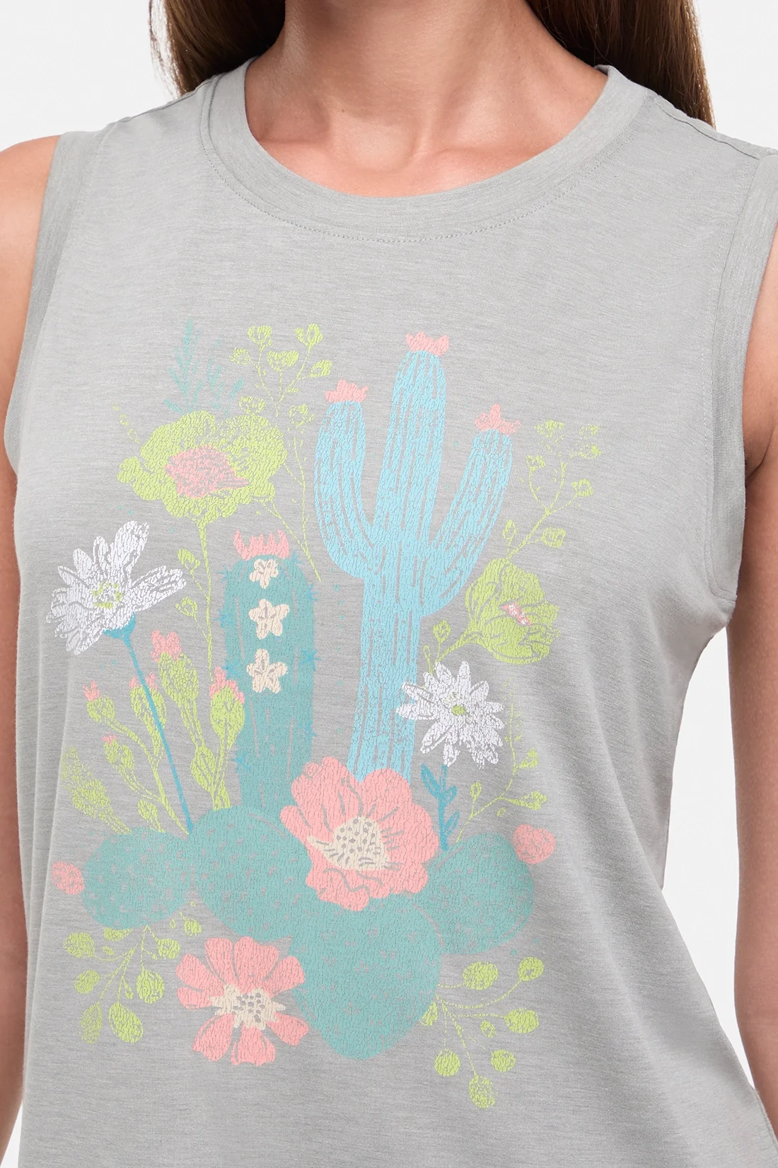 Ana Tank (H. Shadow Distressed Floral Cactus) - Image 3