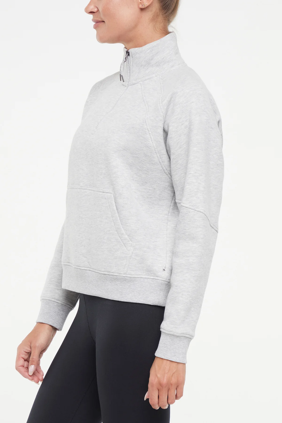 Camila 1/4 Zip - Heather Grey - Image 5